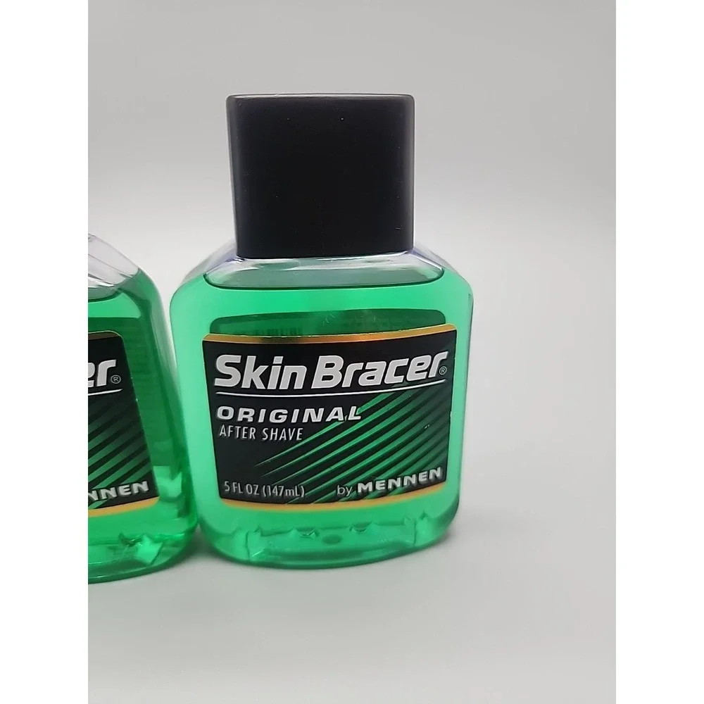 Mennen Skin Bracer Original After Shave 5 fl oz Plastic Bottle Lot of 2